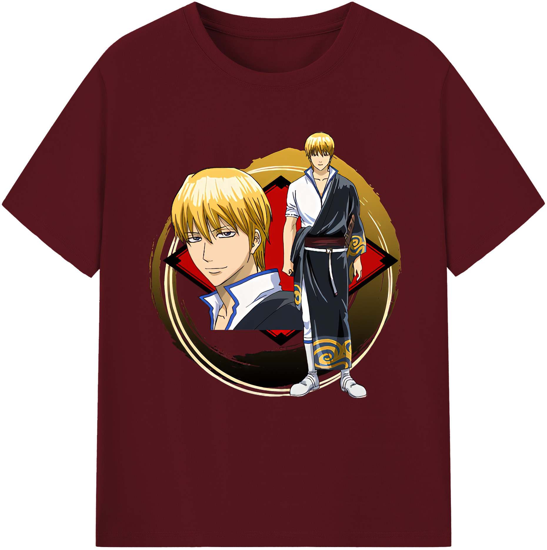 （画像用） ぎんたま 坂田銀時（さかたぎんとき） 神楽 志村新八（しむら しんぱち） GINTAMA Sakata Gintoki Kagura Shimura Shinpachi 綿100％半袖Tシャツ（フロントプリント）